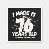 76歳の皮肉なミーム 面白い76歳の誕生日 スタンダードカクテルナプキン (正面)