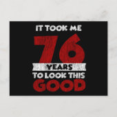 76歳の誕生日おめでとう 見た目もバッチリ 76歳の誕生日 ポストカード (正面)