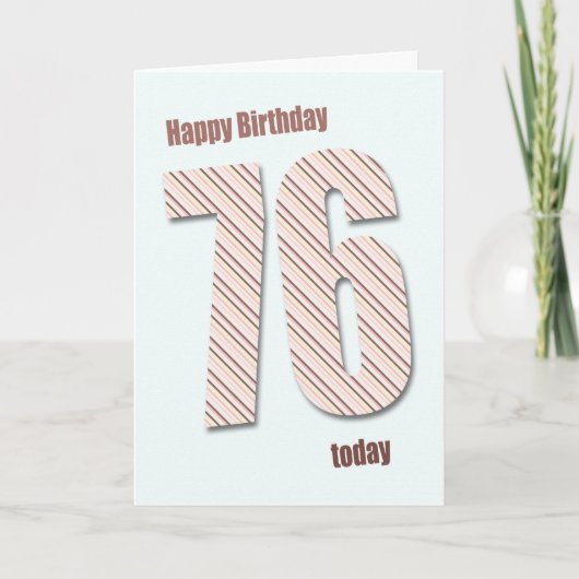 76歳の誕生日カード カード (正面)