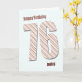 76歳の誕生日カード カード (黄色い花)