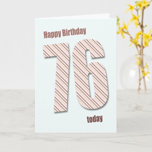 76歳の誕生日カード カード (黄色い花)