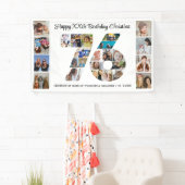 76歳の誕生日パーティーナンバー76フォトコラージュ 横断幕 (インサイチュ)