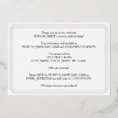 76歳の誕生日パーティー - アールデコ調の「76」+名前 箔招待状 (裏面)