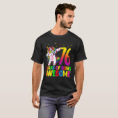 76歳の誕生日ユニコーンダービング76歳の誕生日 Tシャツ (正面フル)
