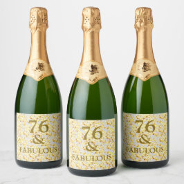 76歳の誕生日  スパークリングワインラベル