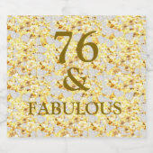 76歳の誕生日 スパークリングワインラベル (シングルラベル)