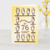 76歳の誕生日、奇妙なフクロカード。 カード (黄色い花)