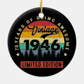 76歳ギフトヴィンテージ1946限定版 セラミックオーナメント (裏面)