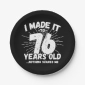 76歳皮肉ミームおもしろい76誕生日 ペーパープレート (正面)
