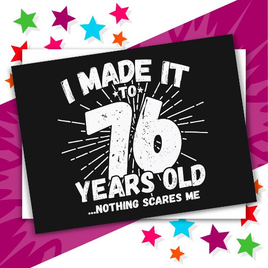 76歳皮肉ミームおもしろい76誕生日 ポストカード