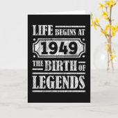 76歳1949年誕生伝説76誕生日 カード (黄色い花)