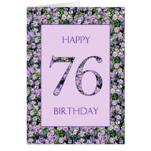 76番目の誕生日パープルデイジー (正面)
