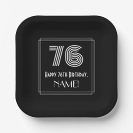 76番目の誕生日—インスパイアアールデコ検索「76」 +名前 ペーパープレート