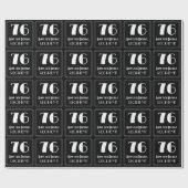 76番目の誕生日-インスパイアアールデコ検索"76",名前 ラッピングペーパー (フラット)