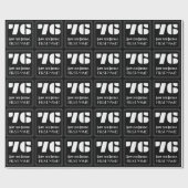 76番目の誕生日:インスパイアアールデコ「76番目」と名前 ラッピングペーパー (フラット)