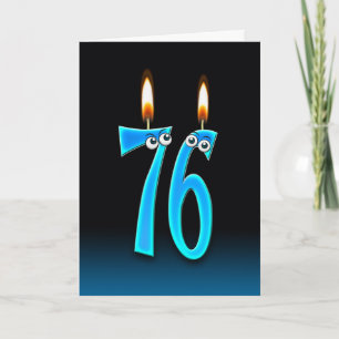 76番誕生日キャンドル カード