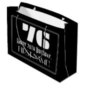 76誕生日インスパイア～アールデコルック"76" +名前 ラージペーパーバッグ (裏面アングル)