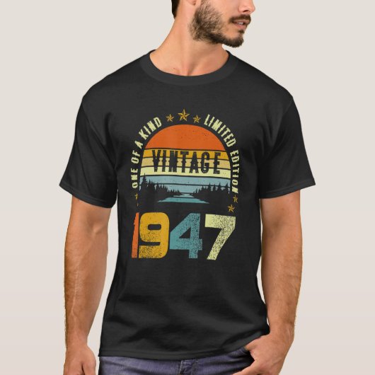 76誕生日ヴィンテージ1947種類の1つ Tシャツ (正面)