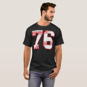 76誕生日野球テーマデイパーティーお祝い Tシャツ (正面フル)