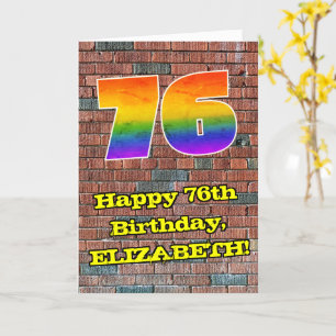 76誕生日:おもしろいグラフィティインスパイア – レボイン76 カード
