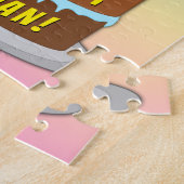 76誕生日:おもしろいケーキとキャンドル+名前をカスタムする ジグソーパズル (側面)