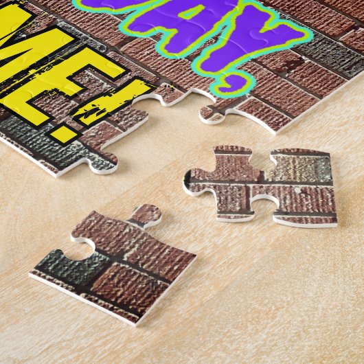 76誕生日~おもしろい、アーバングラフィティインスパイアルック ジグソーパズル (側面)