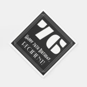 76誕生日:インスパイアアールデコ検索"76" +名前 スタンダードランチョンナプキン (角)