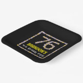 76誕生日:フローラ花数名前をカスタムする ペーパープレート (傾斜あり)