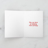 76誕生日:レッドデジタルクロックスタイル"76" +名前 カード (内部)