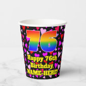 76誕生日:愛するハートパターン, Rainbow 76 紙コップ (正面)