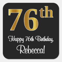 76誕生日 – 高級エレガント金ゴールドルッフェイクク#