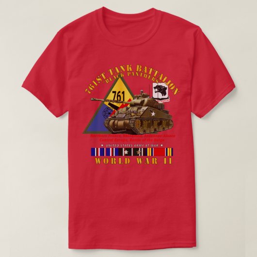 761番目のタンク大隊sとタンクw SSI WWII EU SVC Tシャツ (デザイン正面)