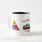 761stタンク大隊、ブラックパンサー、WW II ツートーンマグカップ (正面左)