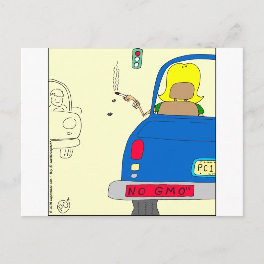 765ノGMO喫煙レディ ポストカード (正面)