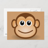 76 – フリーカウト – 漫画 – 猿 – クリップアートイラストレーション ポストカード (正面/裏面)