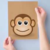 76-フリー-かわいい-漫画-猿-クリップアート-イラスト チラシ (手)