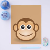 76-フリー-かわいい-漫画-猿-クリップアート-イラスト チラシ (シングル)