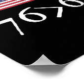 76 67 アメリカ国旗 76と67 6 7 数学ジョーク ポスター (角)