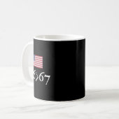 76 67 アメリカ国旗 76 67 数学ジョーク コーヒーマグカップ (正面左)