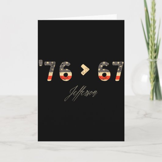 76 > 67 ジェファーソン・シックス・セブン ミーム Gen Alpha 用 カード (正面)