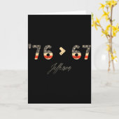 76 > 67 ジェファーソン・シックス・セブン ミーム Gen Alpha 用 カード (黄色い花)