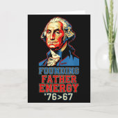 76 67 George Washington Founding Father History Fu カード (正面)