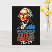 76 67 George Washington Founding Father History Fu カード (黄色い花)