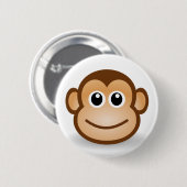 76-Free-Cute-Cartoon-Monkey-Clip art-イラストレーションP 缶バッジ (正面&裏面)