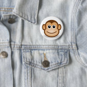 76-Free-Cute-Cartoon-Monkey-Clip art-イラストレーションP 缶バッジ (インサイチュ)