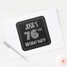 76th Birthday Party:アールデコスタイルと名前をカスタムする