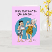 77おもしろい誕生日 カード (黄色い花)