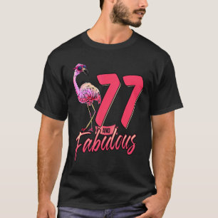 77と素晴らしい78thフラミンゴ誕生日 tシャツ