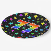 77イベント:はっきりした,おもしろい,虹カラフル77 ペーパープレート (アングル)