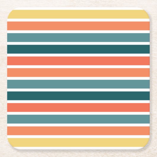 77年の夏ストライプ期 スクエアペーパーコースター (正面)